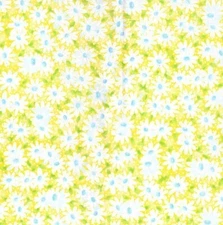 Feline Drive Fabric PACKED DAISIES Yellow Floral Fat Quarter (18" x 22")  FQ