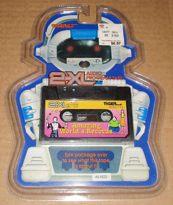 2-XL Robot Amazing World's Records Cassette Tape MOC Sealed Tiger Electroni 1992