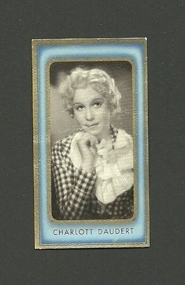 Charlott Daudert #55  1930s Movie Film Star Vintage Cigarette Card