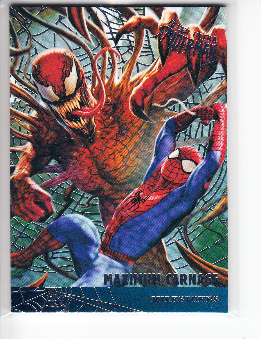 2017 Fleer Ultra Spider-Man Milestones Base WEB FOIL M07 M7