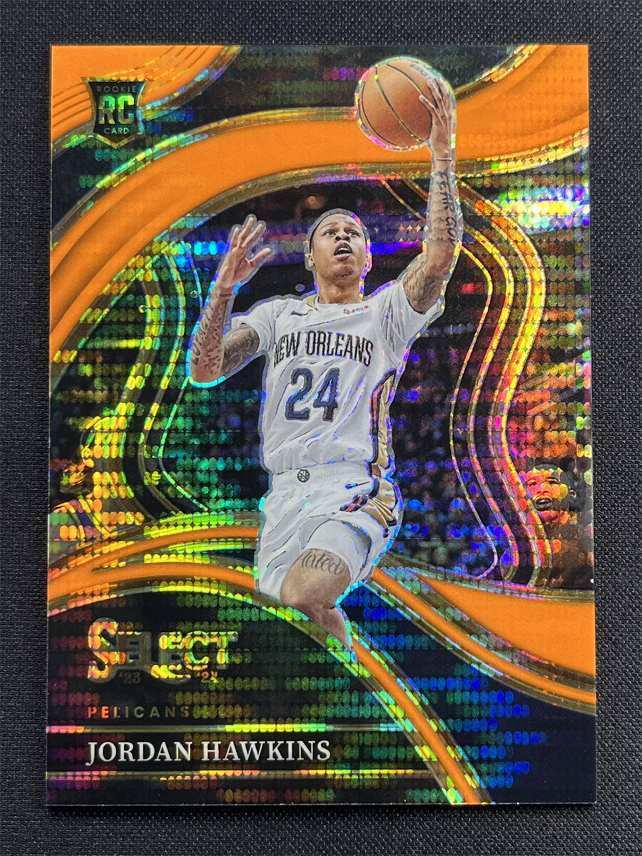 2023-24 Select Jordan Hawkins #280 Courtside Neon Orange Pulsar Fotl RC /15