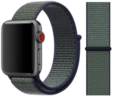 GENUINE APPLE WATCH 44MM 45MM 46MM SPORT LOOP BAND STRAP MIDNIGHT FOG  MRPF2ZM/A UK