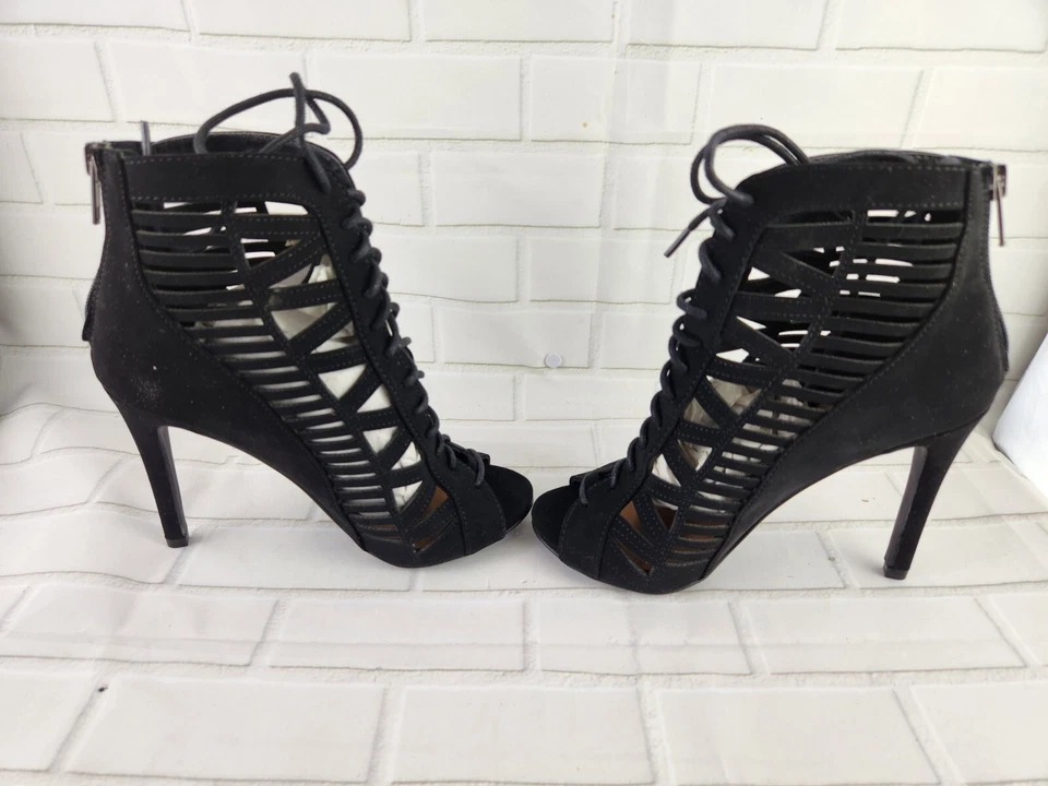 Womens Platform Heels Sandals Cut Out zip - Image 2 of 4
