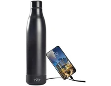 TYLT All-In-One Water Bottle & Portable Power Bank  5700mAh Black See Descriptio