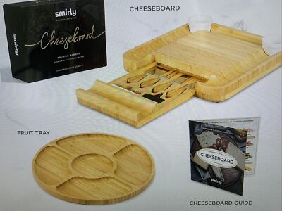 New in Box, SMIRLY Bamboo Charcuterie Boards and Cheese Knife Set | eBay