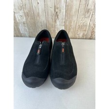 Lands' End Hiking Sneaker Womens Sz 4M Black Suede Zip Up All-weather 322424