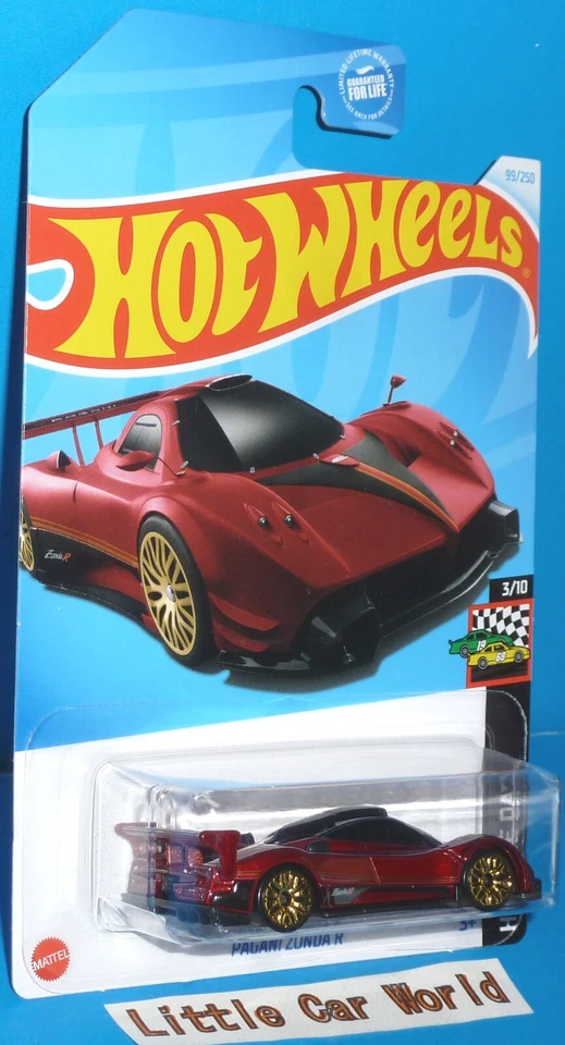 2024 HOT WHEELS Pagani Zonda R Dark Red Col. #99/250 HW RACE DAY 3/10 NEW NIP - Image 4 of 4