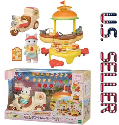 Sylvanian Families Amusement Park Hamburger Wagon Stand Mi-91 Calico  Critters
