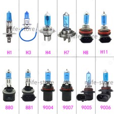 10X55W H1 H3 H7 H4 Halogen Headlight White Fog Light Lamp 9005 9006/HB4 12V Bulb