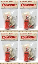 4pc 12 volt TRADESHIP 1/24 1/32 Slot Car STANDARD CONTROLLER Wh +Alligator Clips