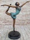 Large Stunning Dancer Black Marble Bronze Statue Art Nouveau Home Decor Sale Art