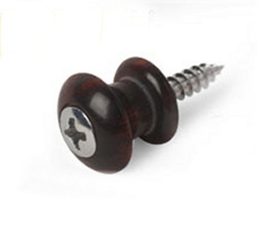 Acoustic Guitar strap button, snakewood, chrome screw - + felt washer - Picture 1 of 1