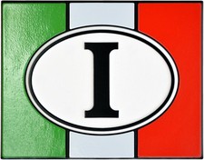 Relief Emblem 3D Italien Flagge Aufkleber Italy Landkarte 8 cm HR Art. 15078