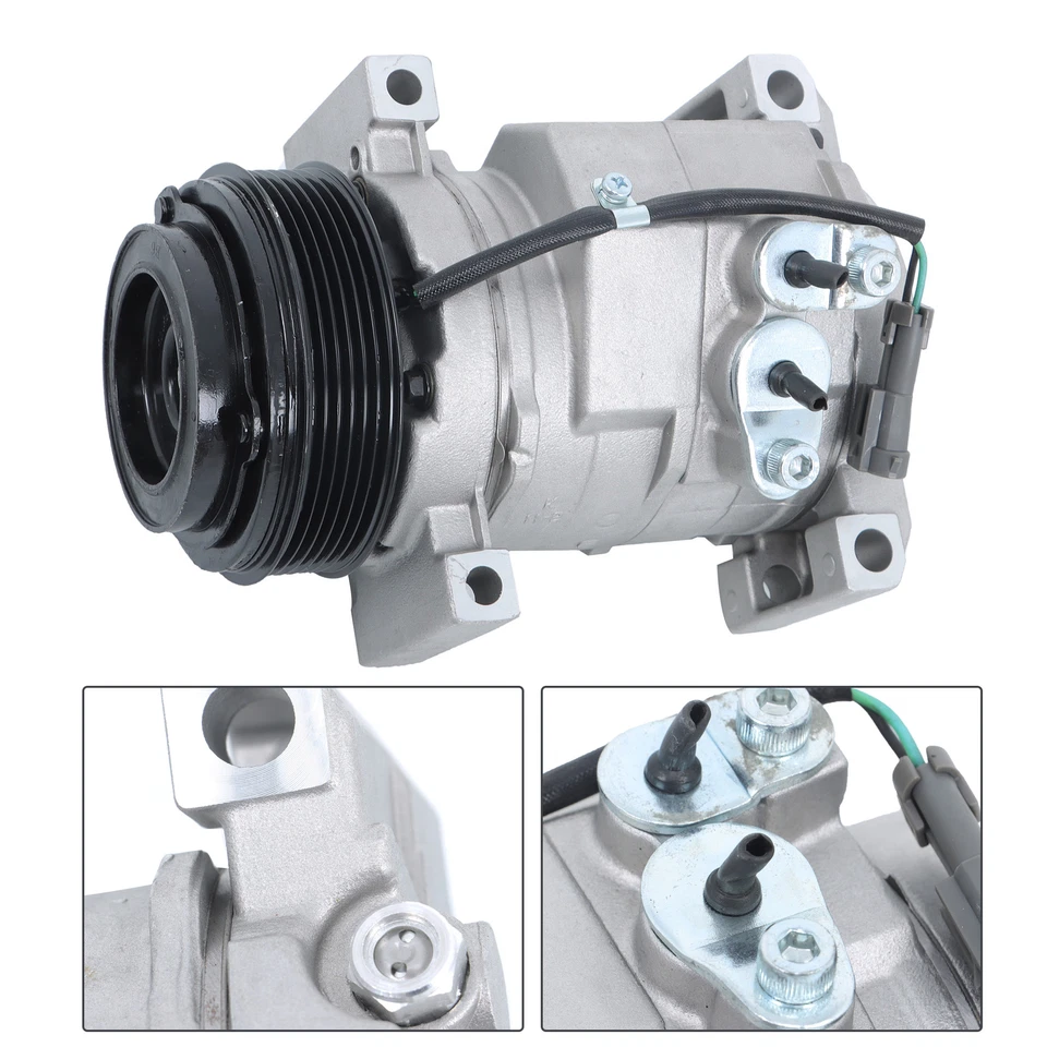 A/C Compressor 15100340 Fit For Chevrolet Silverado 2500 HD 6.6L 2002 2003-2013 - Image 4 of 4