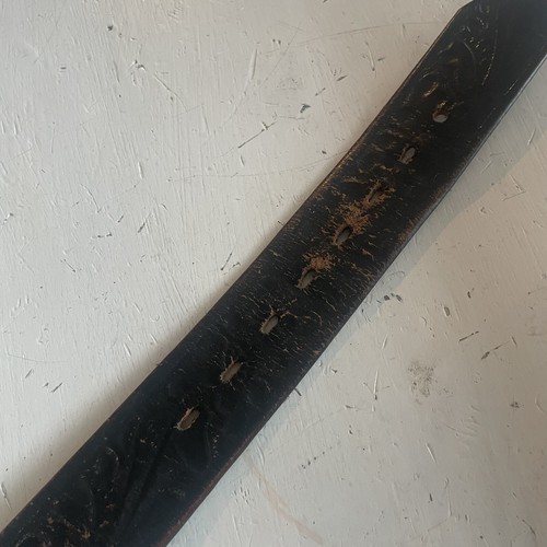Black Leather Belt for Men Justin Cowhide Size 36 - Picture 4 of 6