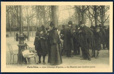 Neuauflage Postkarte - Briefmarkenbörse - Champs-Elysees / Paris Vecu - R48