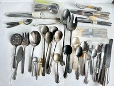 Lot Of 70   VTG Mix STAINLESS FLATWARE  Forks, teaspoons, knives