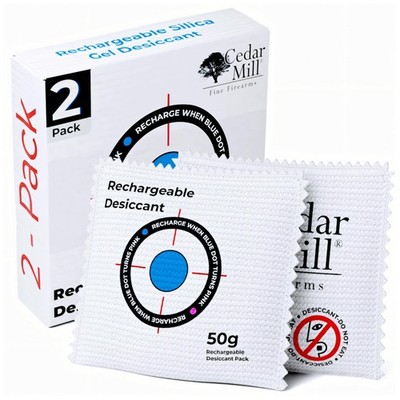 Cedar Mill Rechargeable Desiccant Packs for Storage  LeakProof Gun Safe Moist...