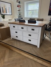 Oak Furniture Land Kemble Oak Long Large Chest Of Drawers