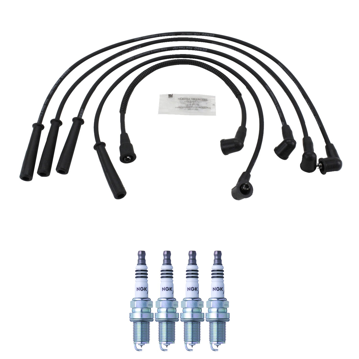 Denso Ignition Wires and NGK Spark Plugs Kit for Saab 900 85-89 2.0L L4