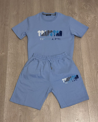 Trapstar London Jungen 2-tlg Set T-Shirt & Shorts Blau Gr. S Rundhals