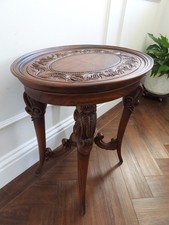 Hand Carved wooden Oval Coffee Table