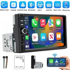 7" Single 1 DIN Car Stereo Radio Apple CarPlay Android Auto Blutooth Head Unit