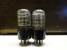 matched pair  6SN7GT from philips miniwatt whit the same date code  .
