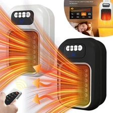 Remote Portable Space Heater 400W Electric Heater Plug in Wall Outlet Warmer US