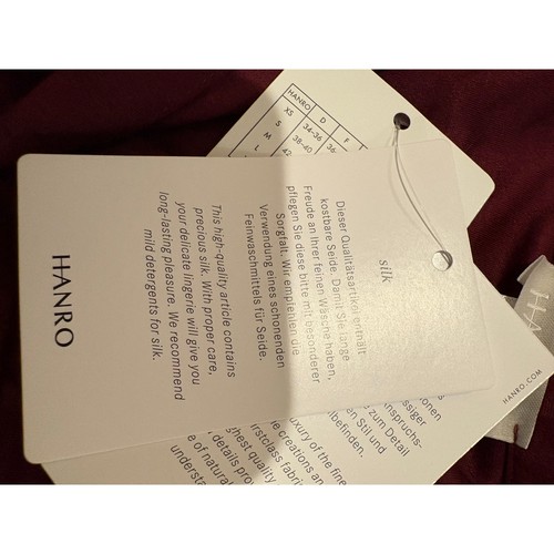 NUEVA CAMISA PARA DORMIR HANRO Grand Central de seda en ciruela XS - Imagen 6 de 12