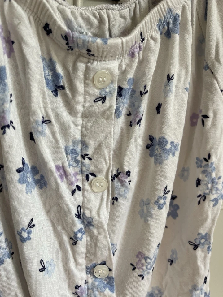 Camisa Justice Girls Floral Corbata Frontal Talla 8 Abotonada Manga Abullonada Foto 2 de 4