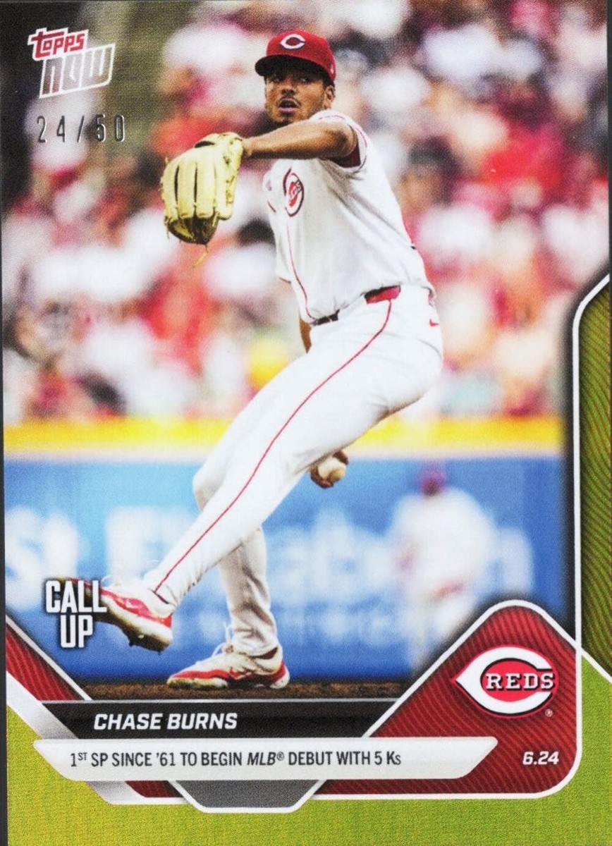 2025 Topps Now Chase Burns #345 Gold Foil /50 Cincinnati Reds