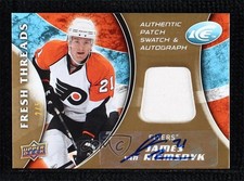 2009 Upper Deck Ice Fresh Threads 2/5 James van Riemsdyk #FT-VA Patch Auto 0u8p