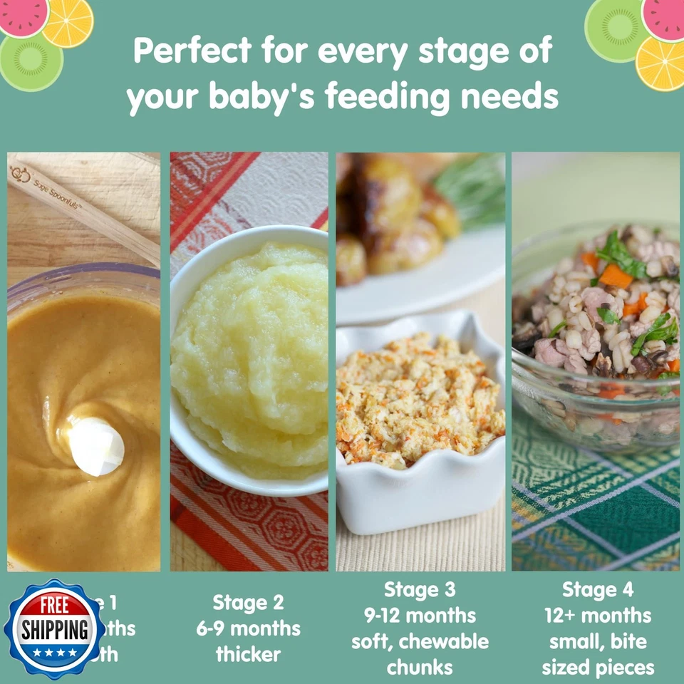 Salvia cucharada máquina de alimentos para bebés, procesador y licuadora de inmersión con lavavajillas Foto 4 de 4