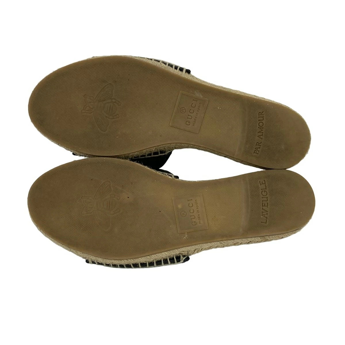 GUCCI Sandals Espadrilles/Double G/Quilted Black Leather thumbnail 4