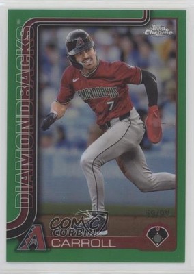 2025 Topps Chrome Green Refractor 59/99 Corbin Carroll #268 1dm4