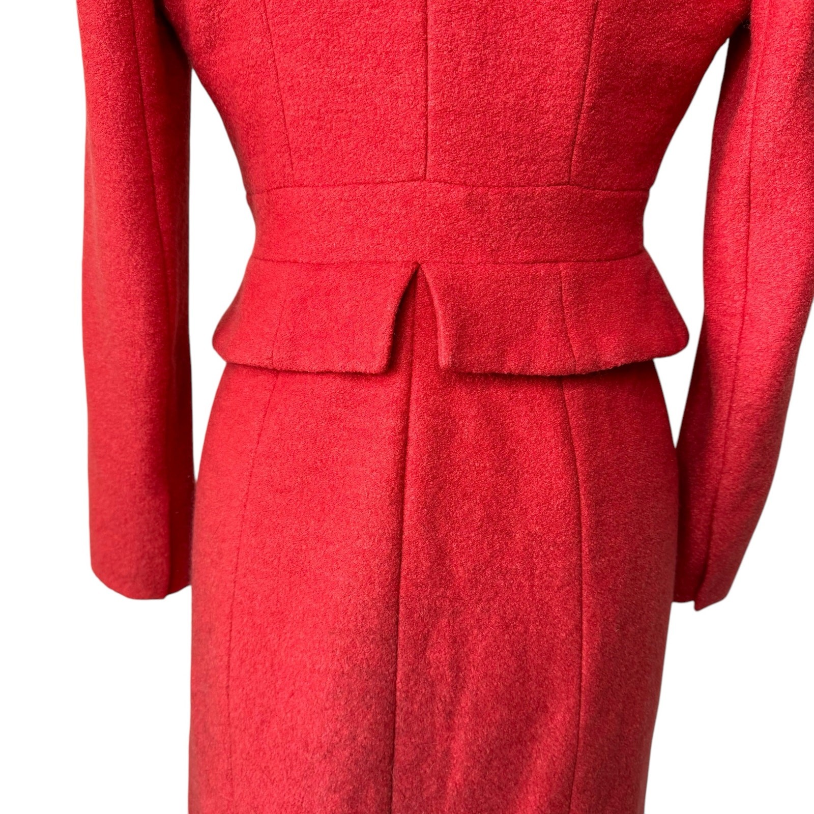 ANTHROPOLOGIE Plenty by Tracy Reece Faux Fur Belted Wool Blend Pea Coat Size 4P