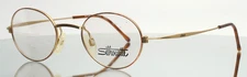 SILHOUETTE M7338 V6050 Gold Tortoise Unisex Oval Eyeglasses 43-21-145 B:35