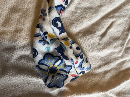 Kleinkind weiß und marineblau Blumenmuster Bio-Baumwolle Kleid 4t - Bild 2 von 9