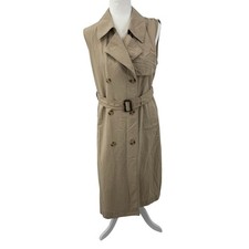 JW Anderson x Uniqlo Belted Trench Midi Dress M Tan Linen Old Money Safari
