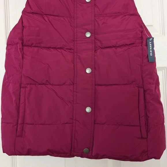 NWT OLD NAVY Vest Womens Medium Med M Pink Puffer - Image 3 of 4