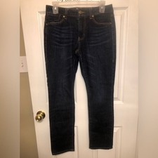 Cabi Size 4 High Straight Jeans 3386 Dark Wash
