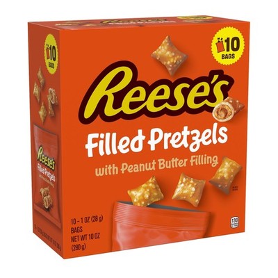 Reese's Peanut Butter Pretzel Nuggets Crunchy Sweet Salty Snack 10 Bags 1oz