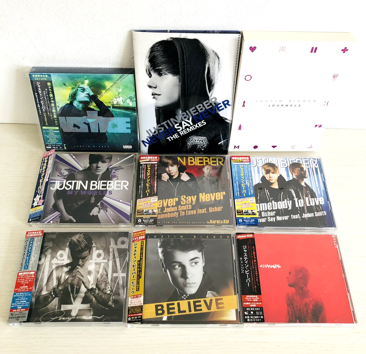 Justin Bieber CD Justice Purpose Journals Changes My Worlds set of