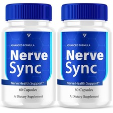  2 Pack Nerve Sync Brain Supplement, NerveSync Advanced Memory 120 Capsules 