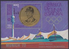 Equatorial Guinea Mi.No. Block 41 Olympia 1972 Munich, medal weight Mancinelli 