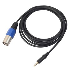 3.5 mm Male Plug to 3-Pin XLR Male Blue Head Wire 1.5 Meter