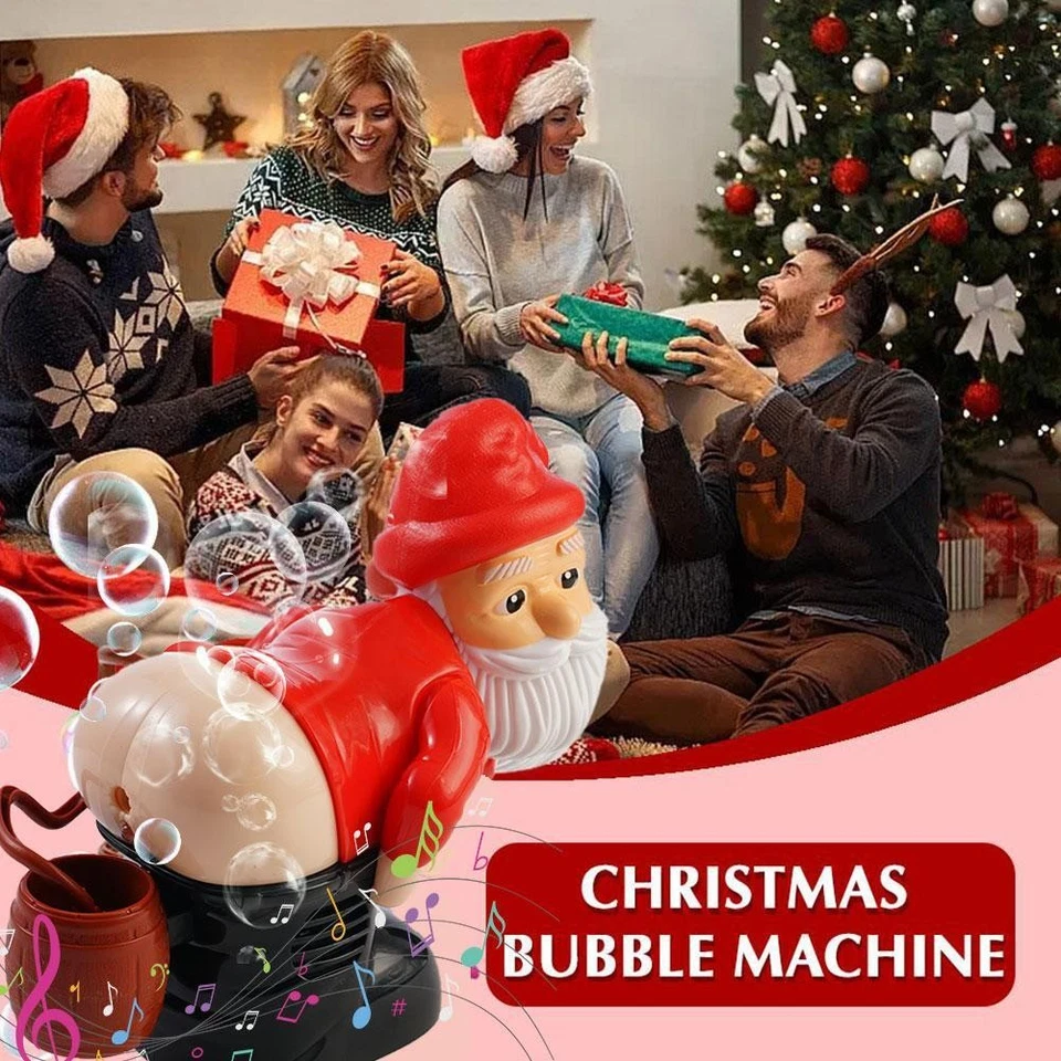 Novelty Christmas Bubble Blowing Machine Xmas Santa Maker/UK| Butt Bubb丨DE