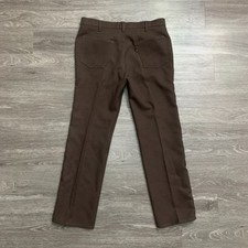 Vtg Levis Brown Dacron Polyester Black Tab Western Pants Sz. 38/31 Talon USA