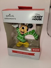 Hallmark Christmas Ornament Mickey Mouse Green Christmas Sweater CVS Exclusive